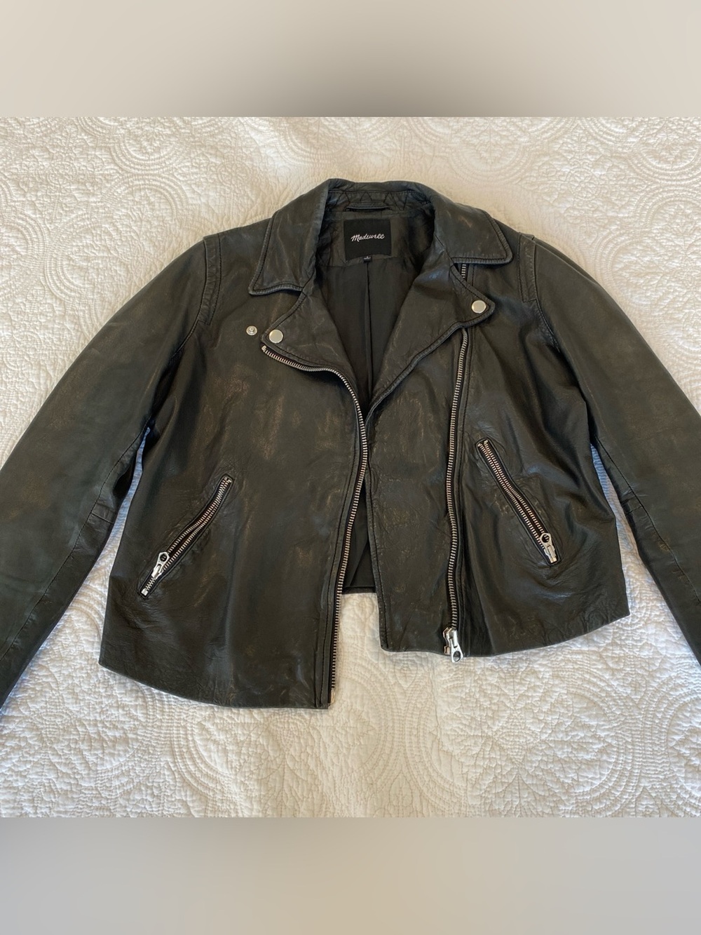 Madewell Washed Leather Moto Jacket L